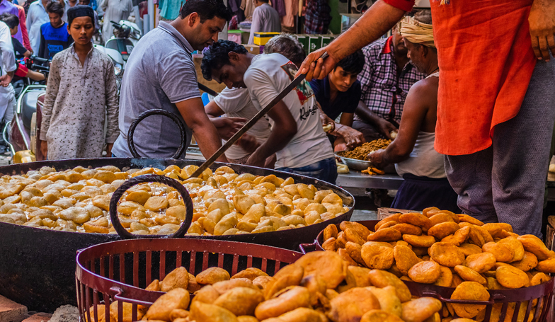 Indian street food Market